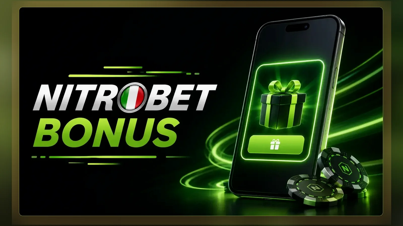 Il banner promozionale Nitrobet Bonus su uno smartphone: l'offerta è la stessa da mobile