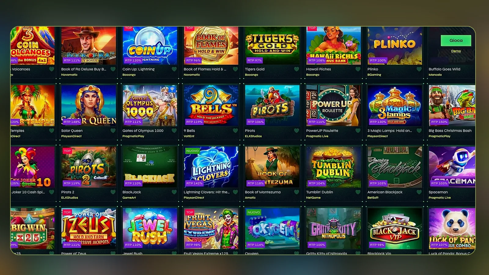Nitrobet giochi