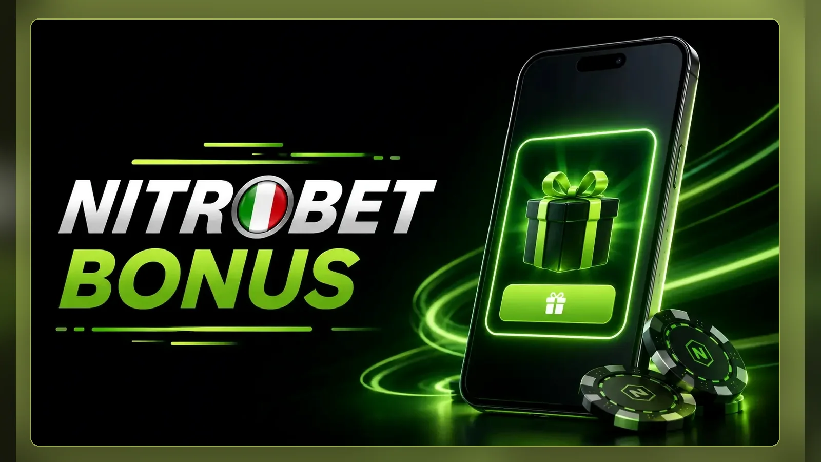 Il banner promozionale Nitrobet Bonus: l'offerta si sceglie dopo l'accesso, prima del deposito